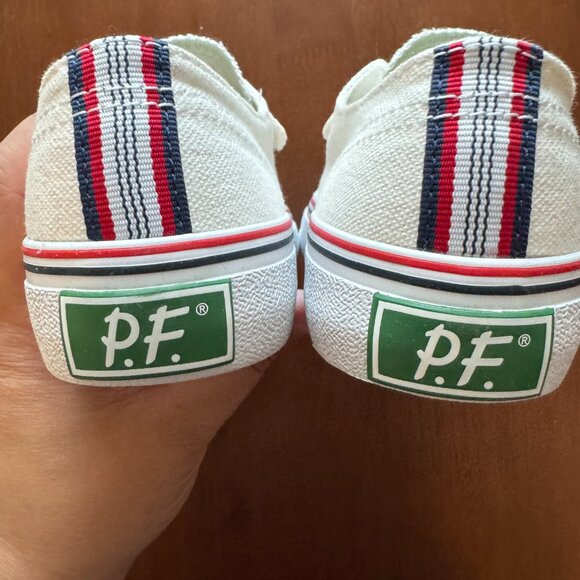 NWT PF Flyers Boy's Center Lo 3V White Canvas 13 Little Kid Hook and Loop Strap - Picture 4 of 8